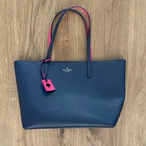Kate Spade Tote Lida Navy Blue Pink